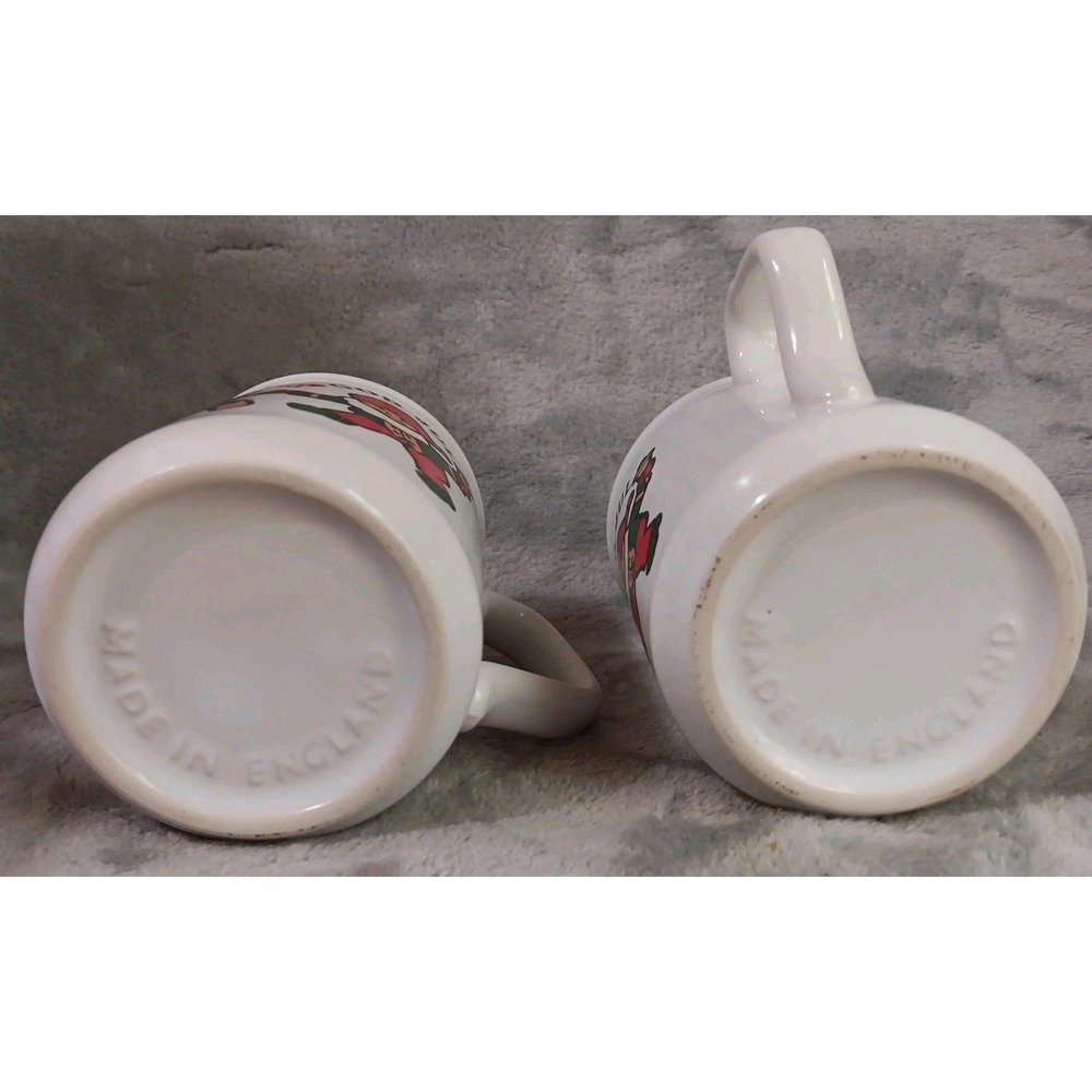 Reva God Jul Coffee Mug Cup Made In England Dancing Christmas Elves 1989 Vintage - Picture 3 of 6